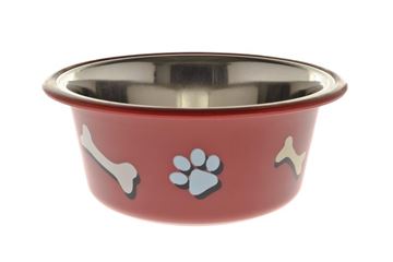 Ferribiella Ciotola Paw and Bone 1,90 L rossa 20,5 cm