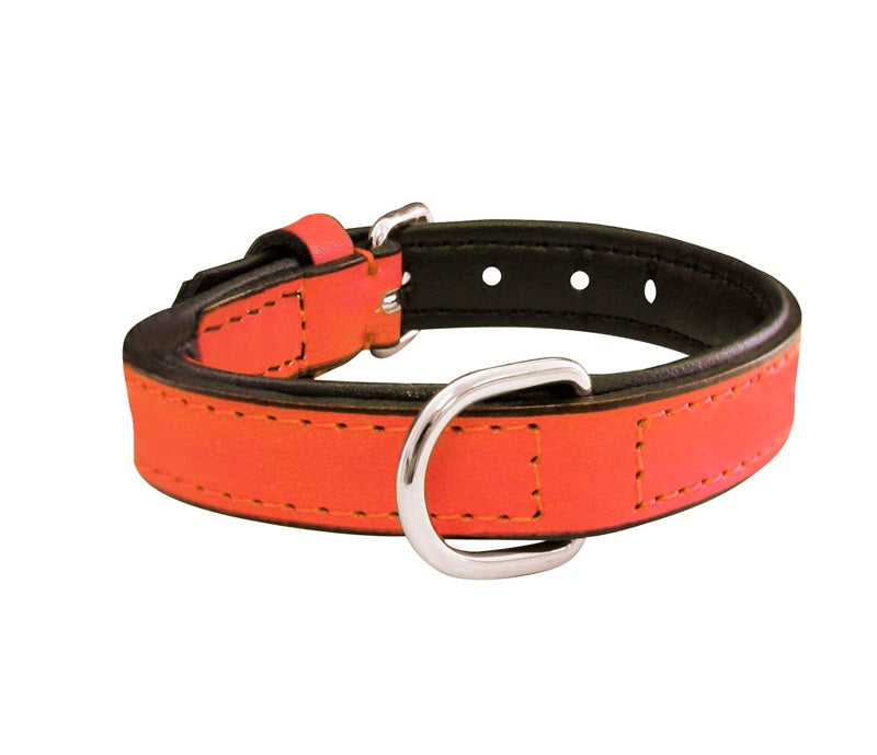 GLORIA COLLARE IN PELLE IMBOTTITO 45 CM. CORALLO