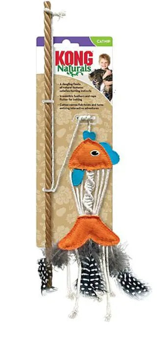 KONG CAT NATURALS FISH TEASER WAND