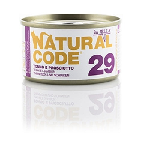 NATURAL CODE 29 TONNO & PROSCIUTTO IN JELLY 85 GR.