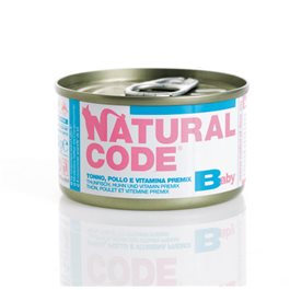 NATURAL CODE BABY TONNO CON POLLO & VITAMINA PREMIX 85 GR.