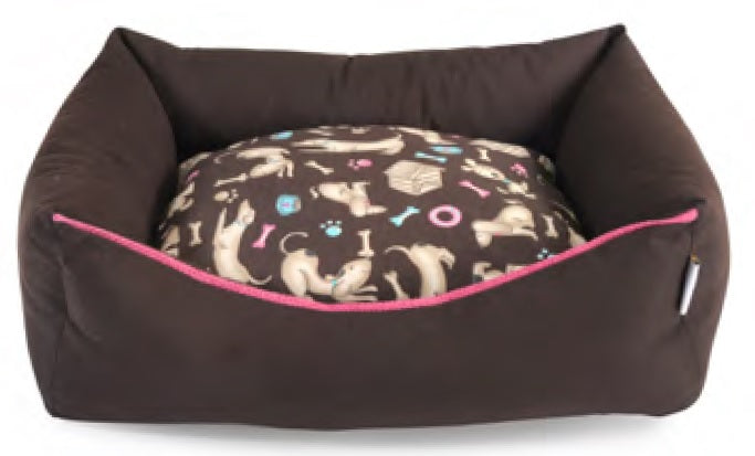 FABOTEX CUCCIA RETTANGOLARE "DOGGY BROWN" 65 x 55 x 16 CM.