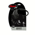 FLEXI GIANT L BLACK EDITION – GUINZAGLIO AVVOLGIBILE A FETTUCCIA PER CANI GRANDI (8 METRI / MAX 50 KG)