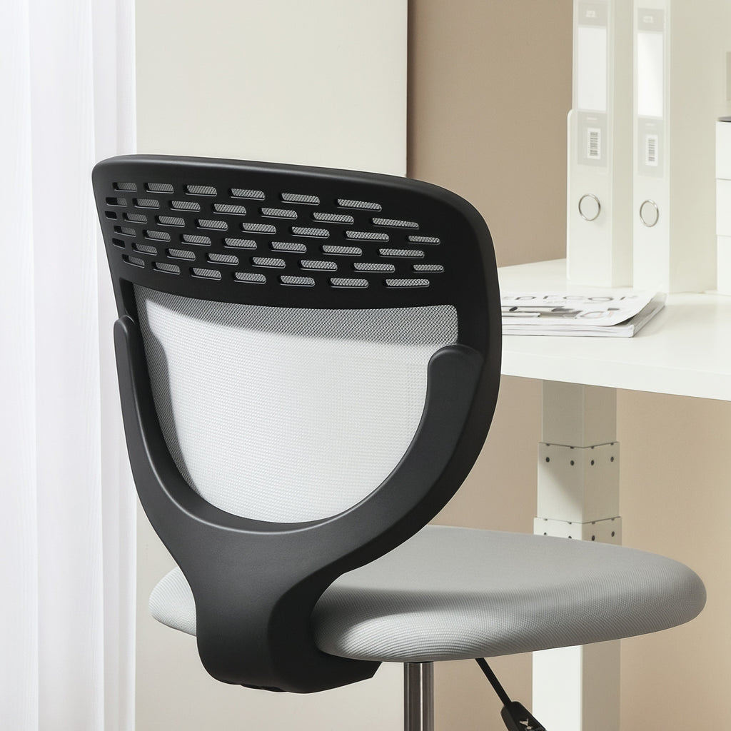 Chaise de bureau ergonomique en maille, chaise de dessin, hauteur et repose-pieds réglable, 59 x 59 x 106-126 cm, gris-8
