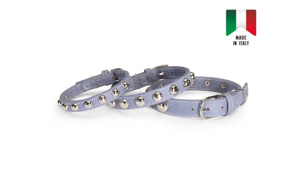 CAMON COLLARE IN CUOIO CON BORCHIE 30 x 600 MM. TORTORA