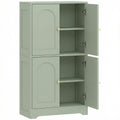 Buffet cuisine, meuble cuisine rangement avec 4 portes cintrées et 2 étagères réglables, 60 x 30 x 110 cm, vert-0