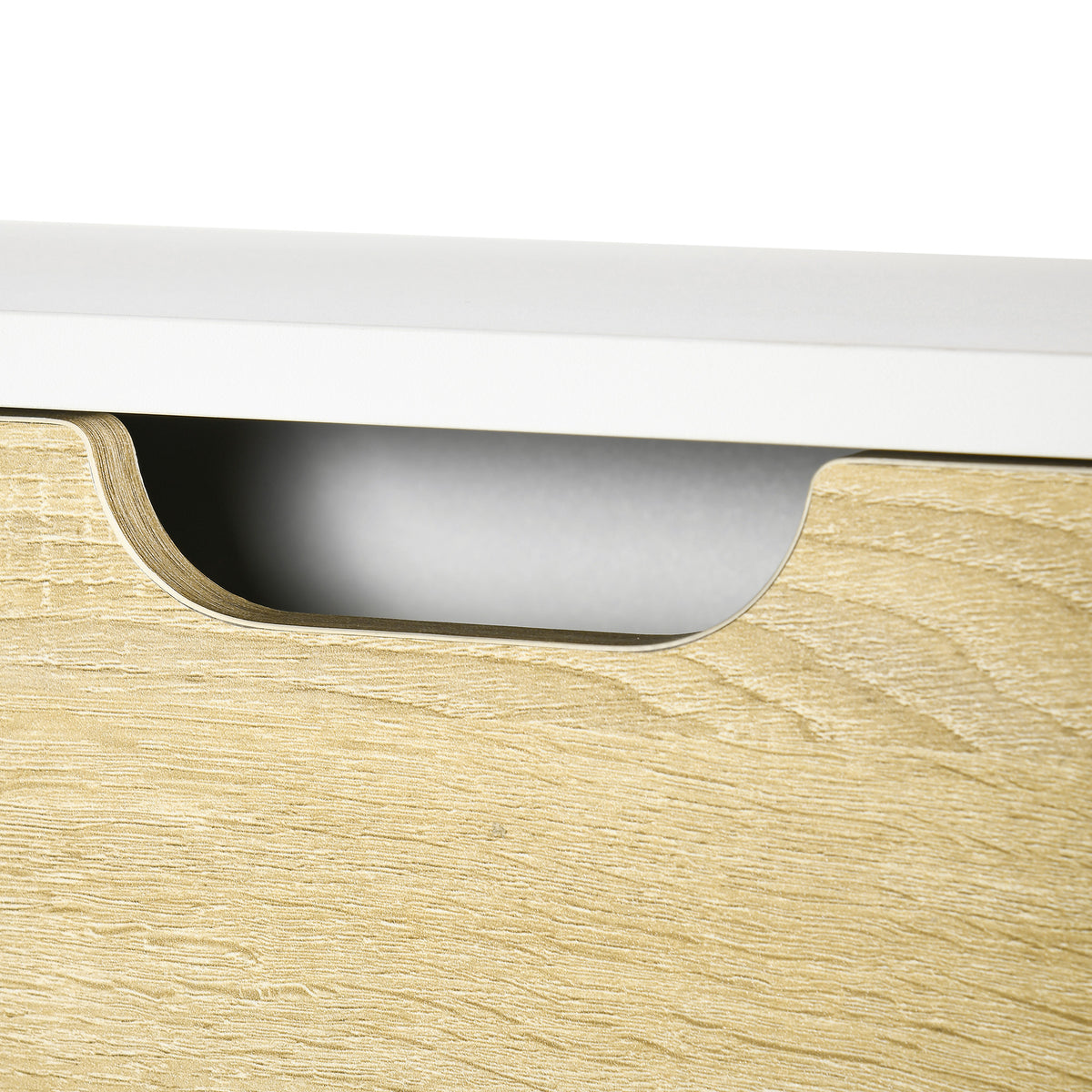 Bureau pliable mural avec étagères de rangement et placard, bureau rabattable, 100 x 18 x 74 cm effet bois naturel-7