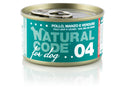NATURAL CODE DOG 04 POLLO, MANZO & VERDURE 90 GR.