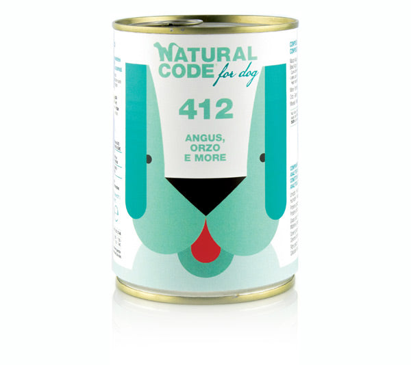 NATURAL CODE DOG 412 ANGUS, ORZO & MORE 400 GR.