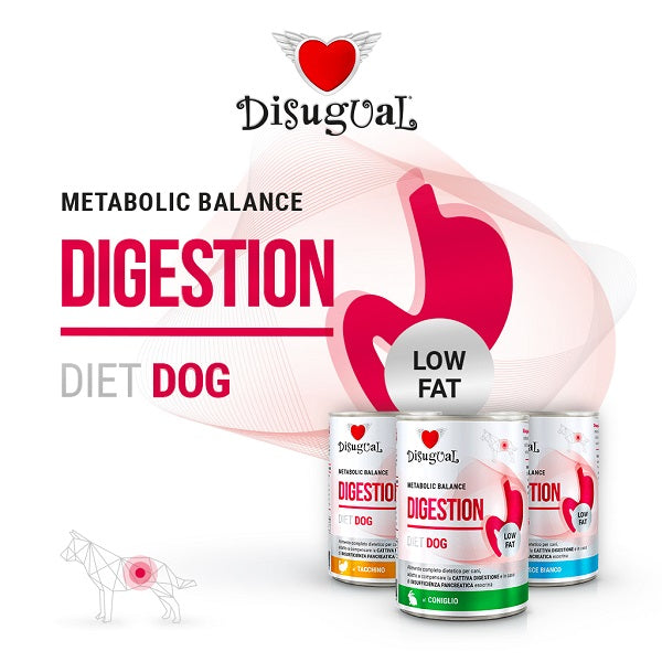 DISUGUAL DIET DOG DIGESTION LOW FAT TACCHINO 400 GR.