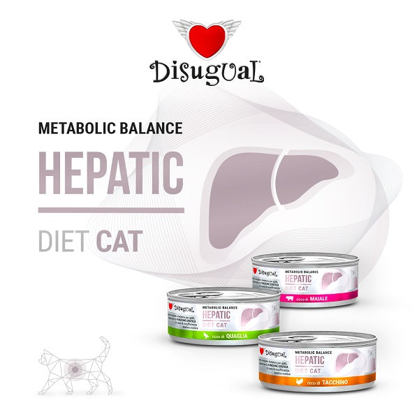 DISUGUAL DIET CAT HEPATIC QUAGLIA 85 GR.