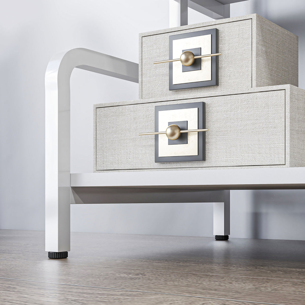 Étagère de rangement à 3 niveaux étagère en métal design industriel structure en acier 55 x 40 x 77 cm blanc-8