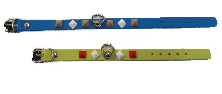 LEOPET COLLARE CON BORCHIE SCUBA 30 x 1,5 CM. CELESTE