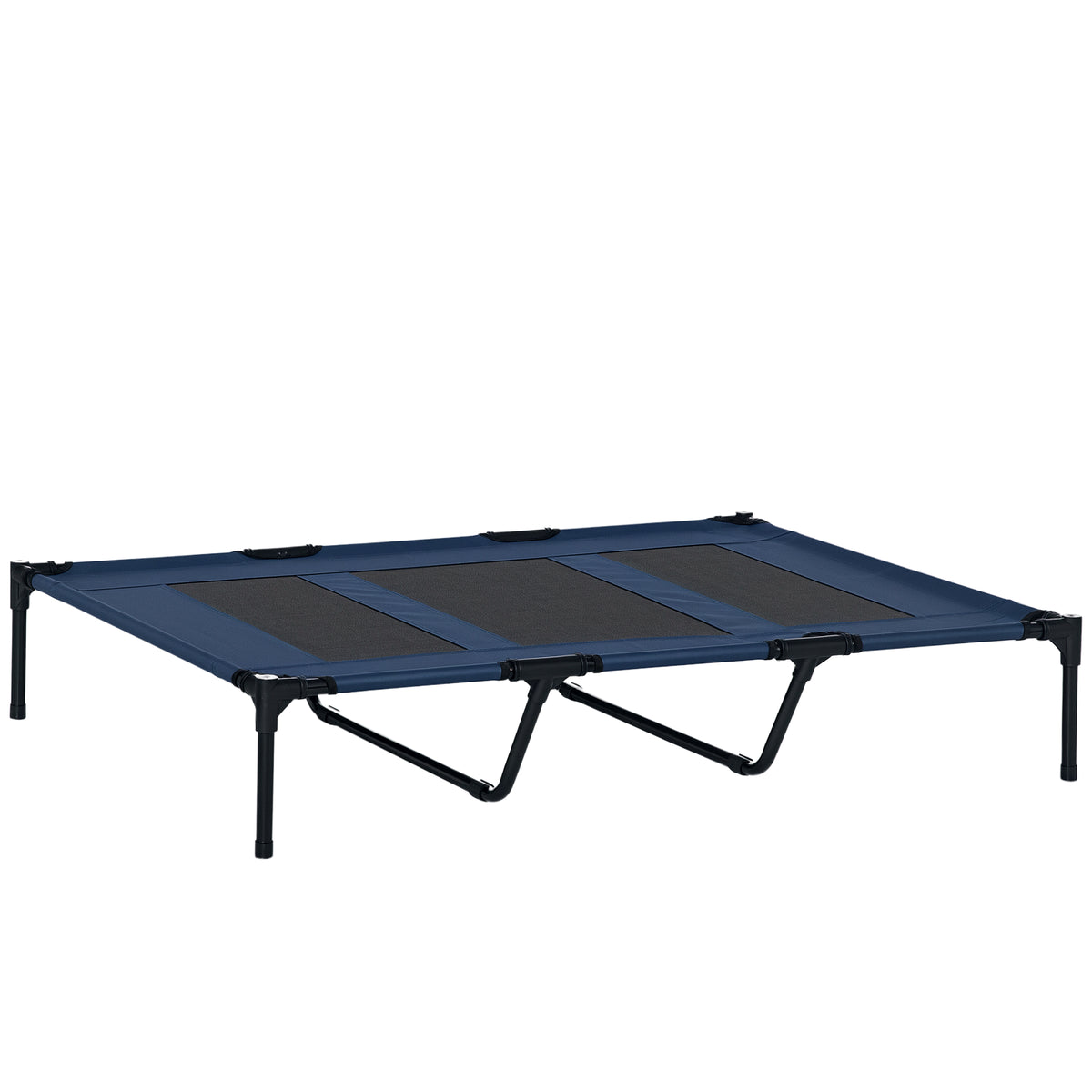 Lit sur pieds XXL pour chien chat lit de camp animal 122L x 92l x 23H cm bleu foncé-0