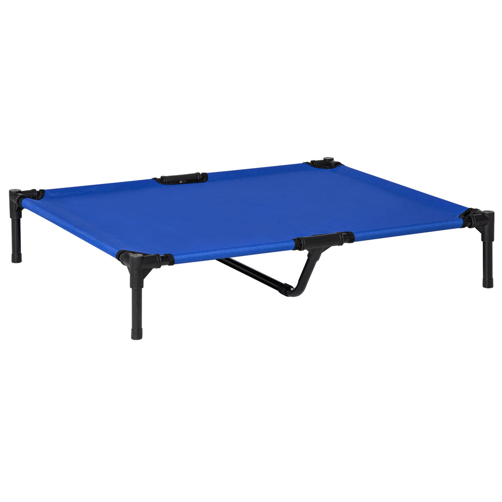 Lit surélevé pour chien lit surélevé rafraîchissant pour chien tissu Oxford sac de transport inclus 92 x 76 x 18 cm bleu-0
