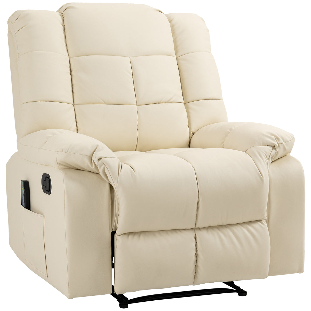 Fauteuil de massage fauteuil de relaxation massant dossier inclinable repose-pied fauteuil TV revêtement synthétique-0