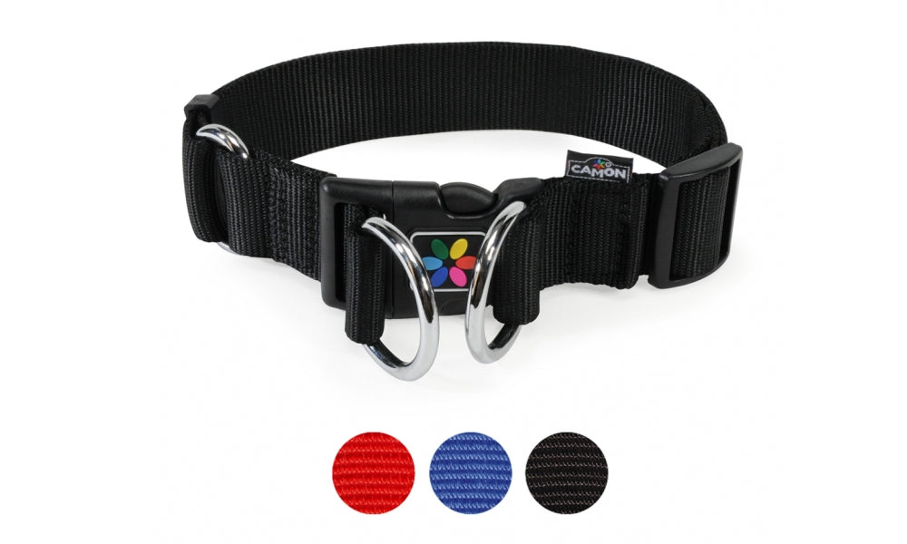 CAMON COLLARE A SGANCIO REGOLABILE 49-71 CM. / 38 MM. BLU