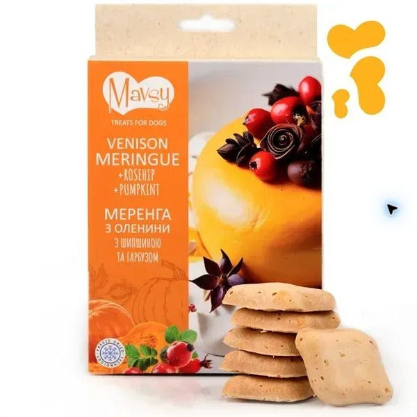 Mavsy meringa liofilizzata di cervo con rosa canina e zucca 50 g
