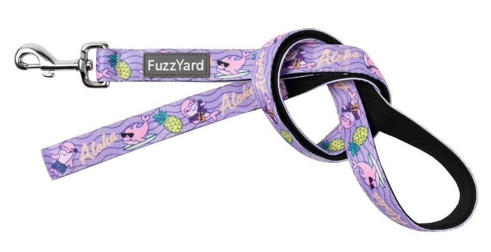 FUZZYARD GUINZAGLIO NEOPRENE "ALOHA DOLPHINS" TG. S
