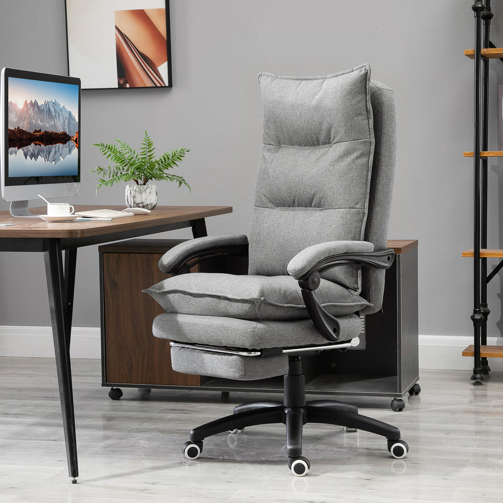 Fauteuil de bureau massant ergonomique, chaise de bureau avec dossier inclinable, hauteur réglable-1