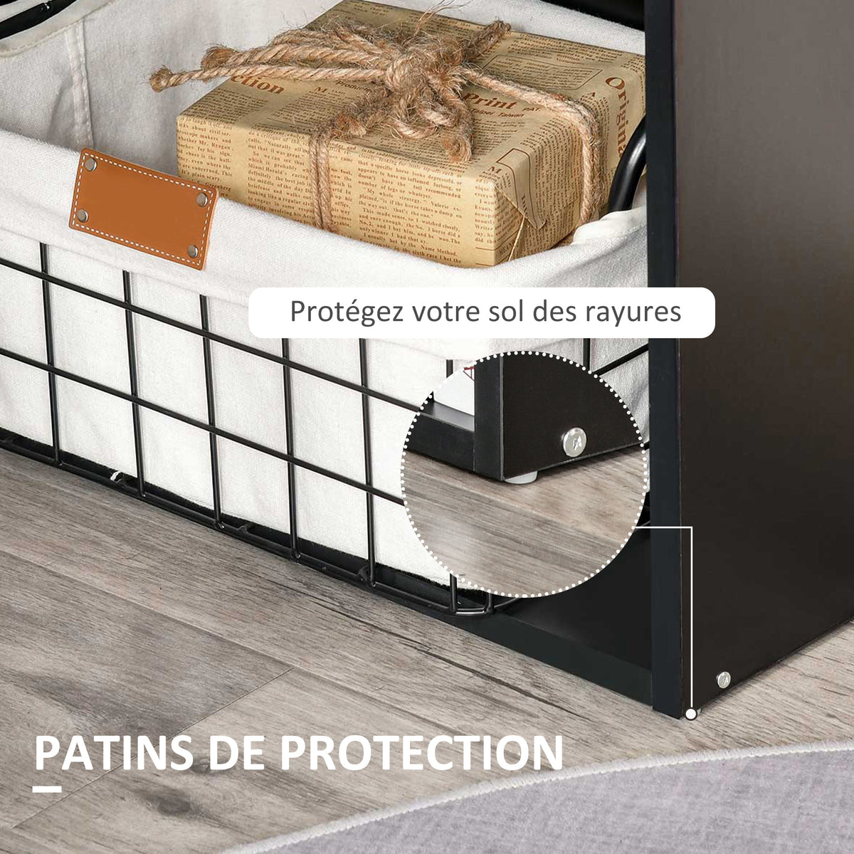 Bureau informatique, bureau avec rangement, 6 compartiments ouverts, table d'ordinateur pour chambre, studio-5