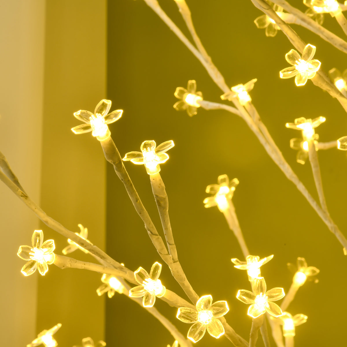 Albero di Natale luminoso 180 cm con 180 LED bianco caldo e 3 livelli di luminosità