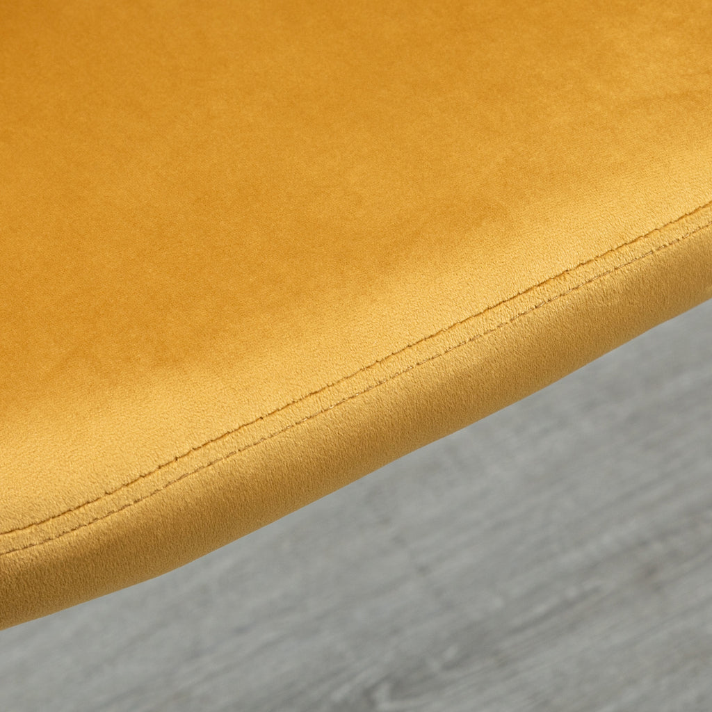 Lot de 4 chaises salle à manger chaise de cuisine scandinave chaise en velours rembourrée avec pieds effilés en métal, pour salon, salle à manger, multicolore-9