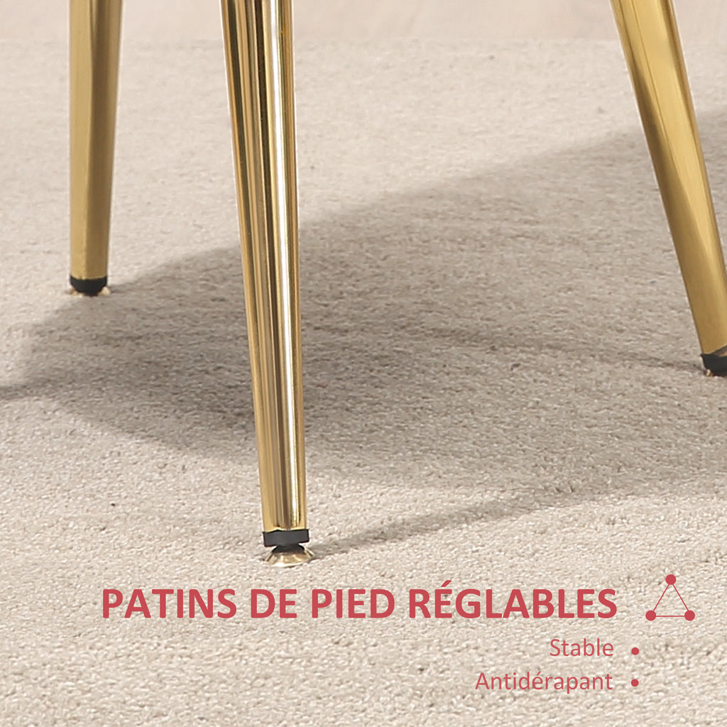 Fauteuil salon fauteuil en velours fauteuil coquillage avec pieds en métal doré pour chambre à coucher, rouge-6