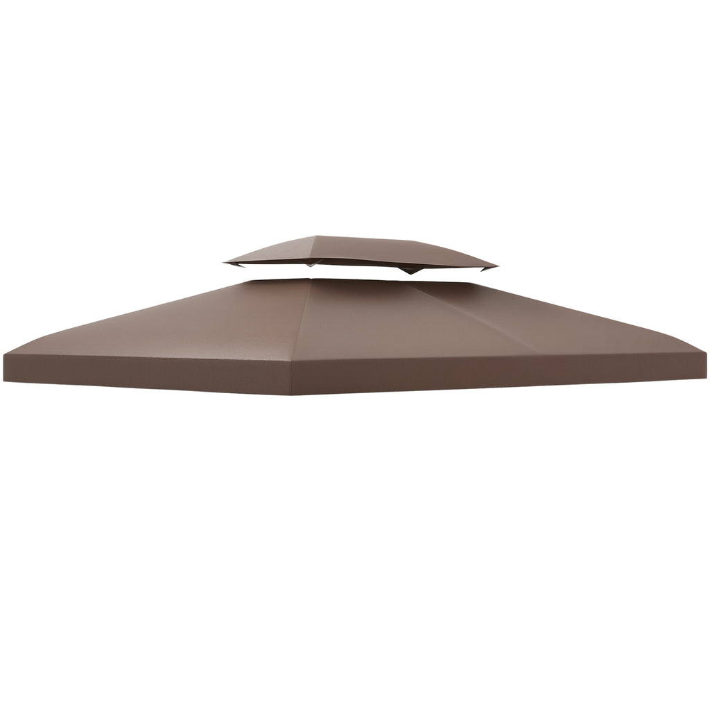 Toit de Rechange pour Tonnelle Marron  3 x 4 m-0