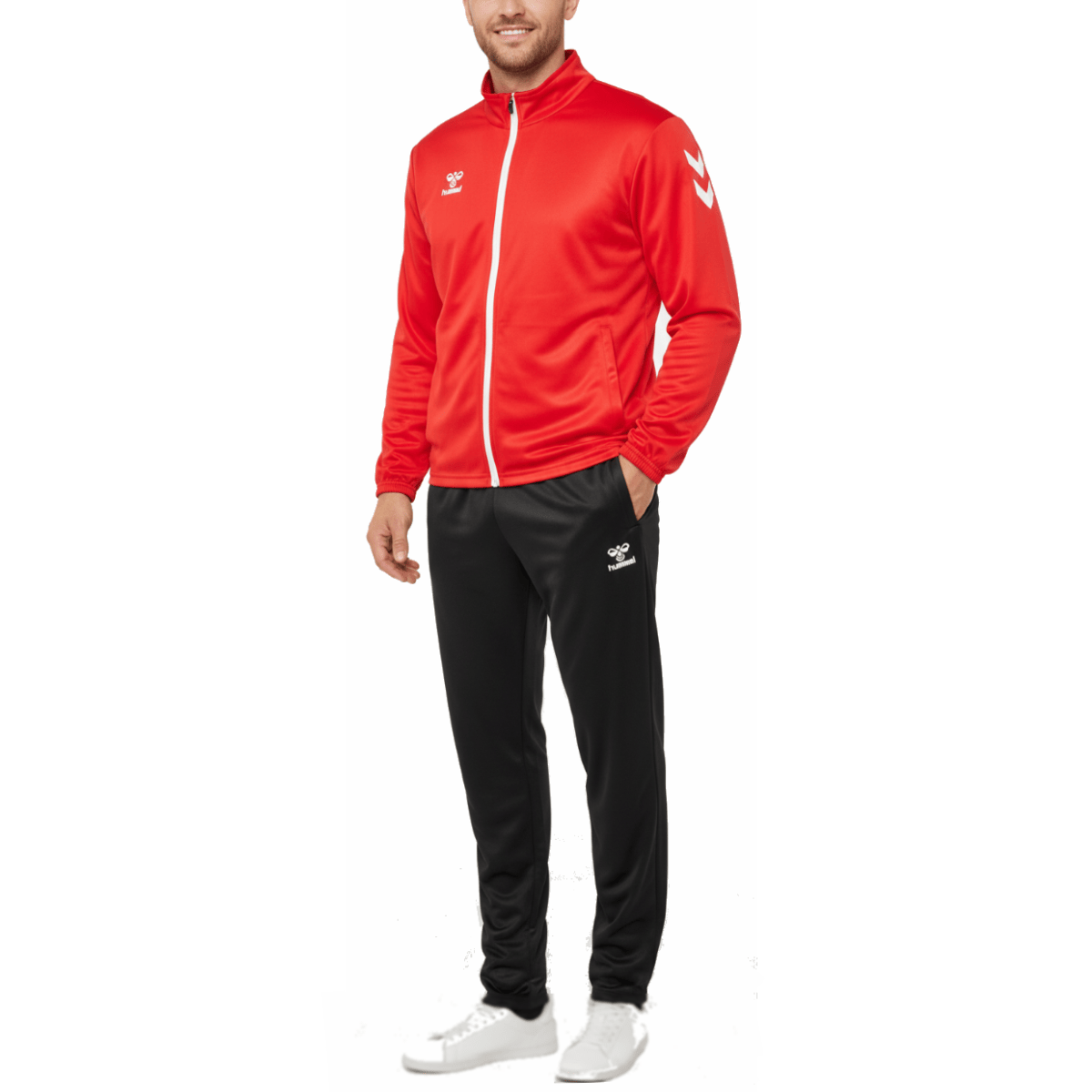 Logo Series Tracksuit Pro-Inspired Interlock Training Set - Red - Hummel-4