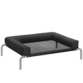 Lit surélevé pour chien rafraichissant, lit de camp pour chiens intérieur extérieur portable, 90 x 65 x 30 cm, noir-0
