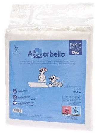 ASSORBELLO TAPPETINI ASSORBENTI 60 x 60 CM. / 10 PZ.