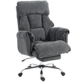 Chaise Bureau Ergonomique, Fauteuil de Bureau Inclinable, Hauteur Réglable, Appui-tête, Dossier Haut, Gris Foncé-0