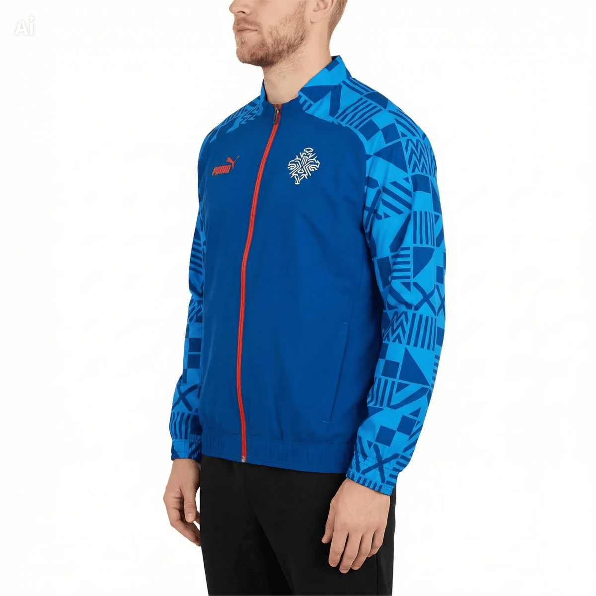 Iceland national team pre-match presentation Soccer jacket 2022 - Puma-1