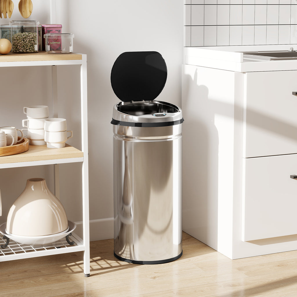 Pattumiera automatica 42 L con sensore e secchio rimovibile, inox-9