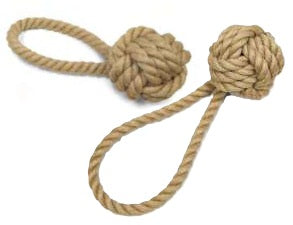 GLORIA PULL & TUG - PALLA FIONDA IN JUTA Ø 10 CM. / 35 CM.