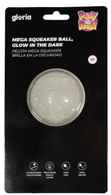 GLORIA MEGA SQUEAKER BALL FLUORESCENTE TG. M