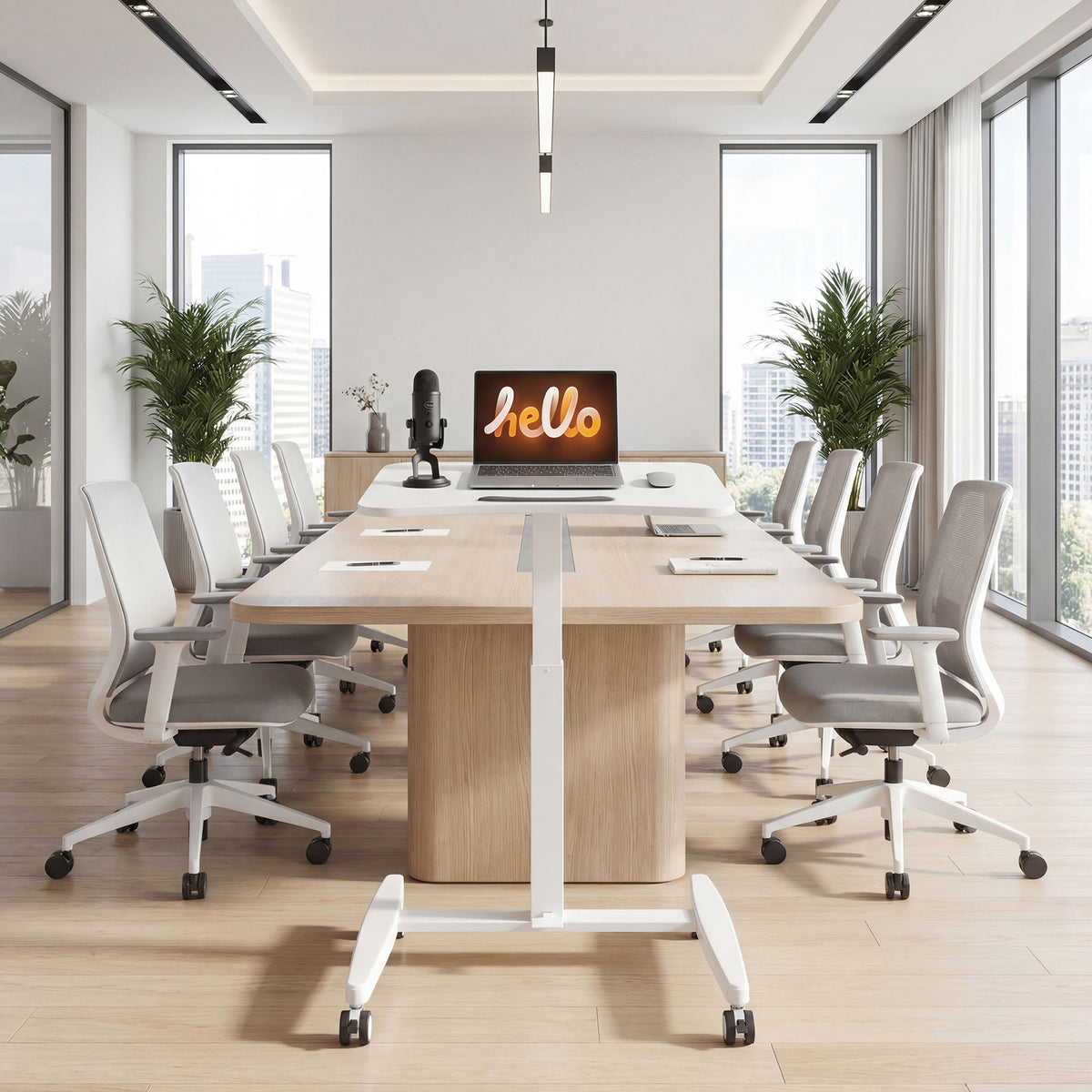 Bureau Debout Réglable en Hauteur, Plateau Inclinable, Roulettes et Cadre en Acier, 60,5 x 52 x 75-114 cm, Blanc-8