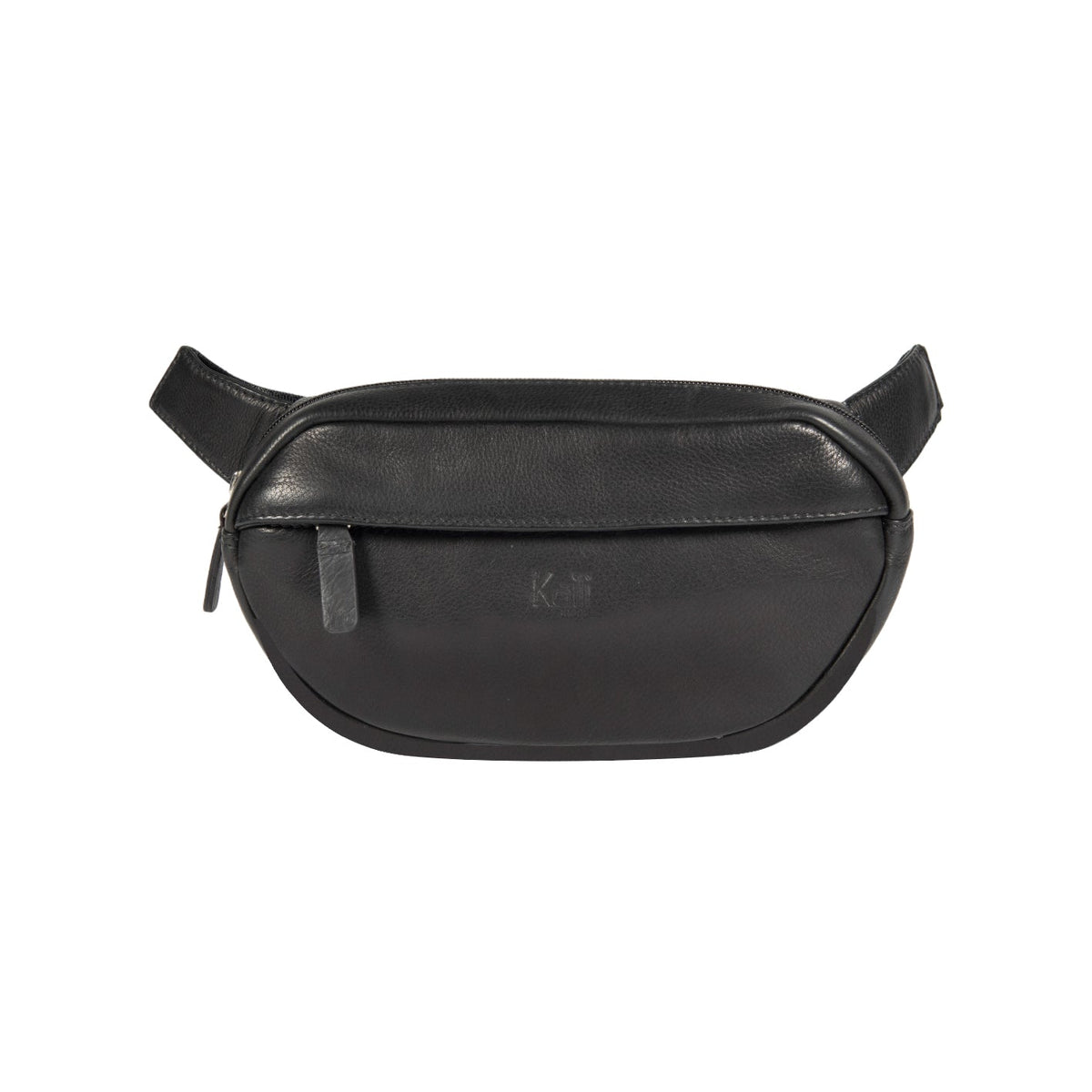 K0012AB | Marsupio in Vera Pelle pieno fiore, con leggera grana. 4 tasche con chiusura con lampo. Accessori Nickel Lucido. Colore Nero. Dimensioni: cm 25 x 13 x 5,5.Confezione: Sacchetto Tnt-0