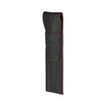 K0028AB | Custodia per Penne in Vera Pelle pieno fiore, grana dollaro - Colore Nero con bordi Rossi - Dimensioni: cm 4,5 x 16,5 x 1 - Confezione: Scatola regalo fondo/coperchio-0