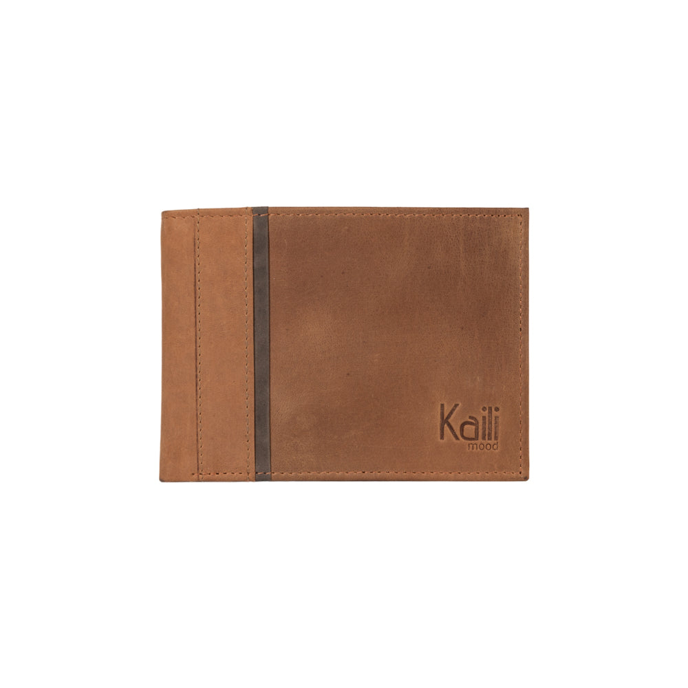 K12204UB | Portafogli Uomo in Vera Pelle pieno fiore, Naked. Colore Cuoio. Protezione RFID. Dimensioni da chiuso: cm 12,5 x 9,5 x 2. Confezione: Scatola regalo fondo/coperchio-3