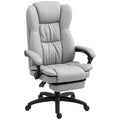 Fauteuil de bureau massant, chaise de bureau avec hauteur réglable, dossier inclinable et télécommande filaire, gris-0