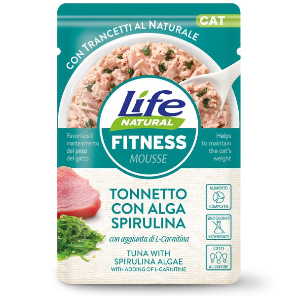 LIFE CAT NATURAL MOUSSE FITNESS TONNETTO & ALGA SPIRULINA 70 GR.