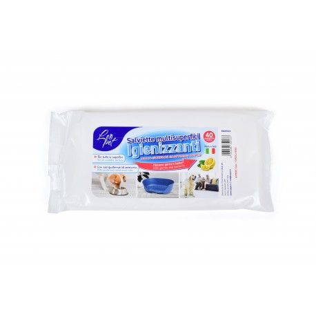 LEOPET SALVIETTE IGIENIZZANTI MULTISUPERFICI 40 PZ.