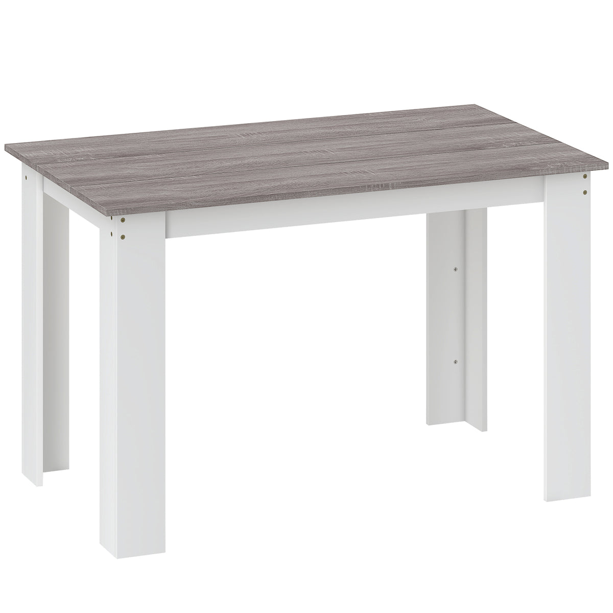 Table à manger table de cuisine moderne avec grand plateau 4-6 personnes en panneau de particules 120x69x75cm gris-0