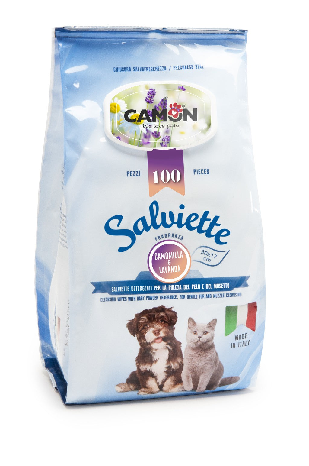 CAMON SALVIETTE DETERGENTI LAVANDA & CAMOMILLA 100 PZ.