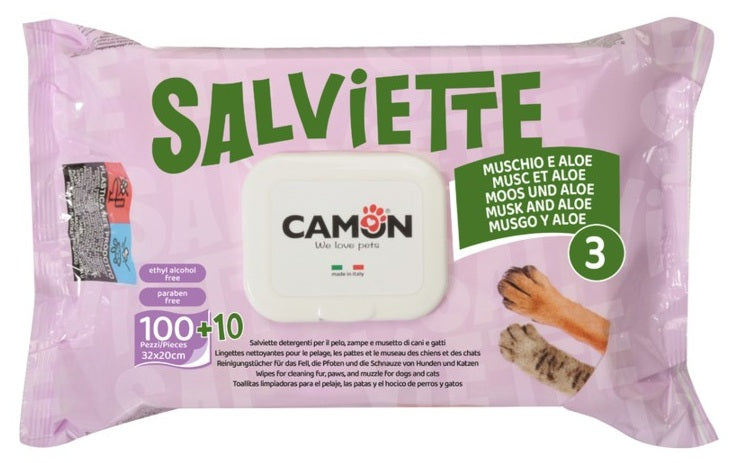 CAMON SALVIETTE DETERGENTI MUSCHIO & ALOE 110 PZ.