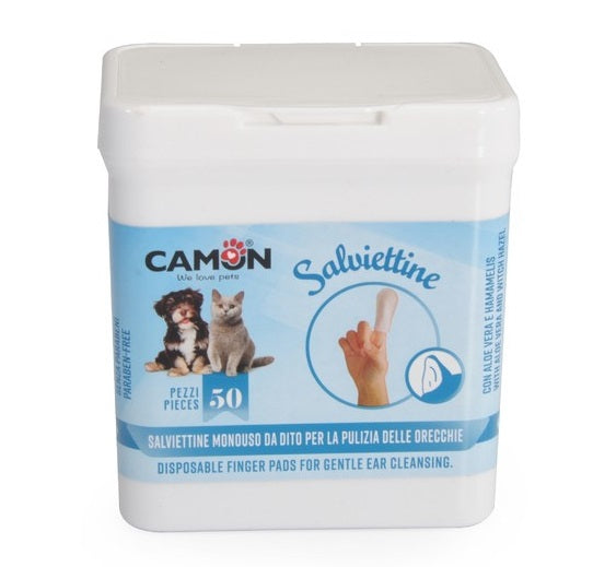 CAMON SALVIETTE DA DITO PULIZIA ORECCHIE 50 PZ.
