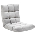 Fauteuil Convertible Fauteuil Paresseux Grand Confort Inclinaison Dossier Multipositions 90°-180° Flanelle Polyester capitonné Gris Clair-0
