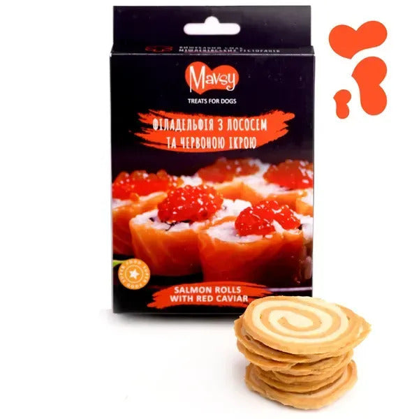 Mavsy rotolini di salmone e merluzzo con uova di pesce 100 g
